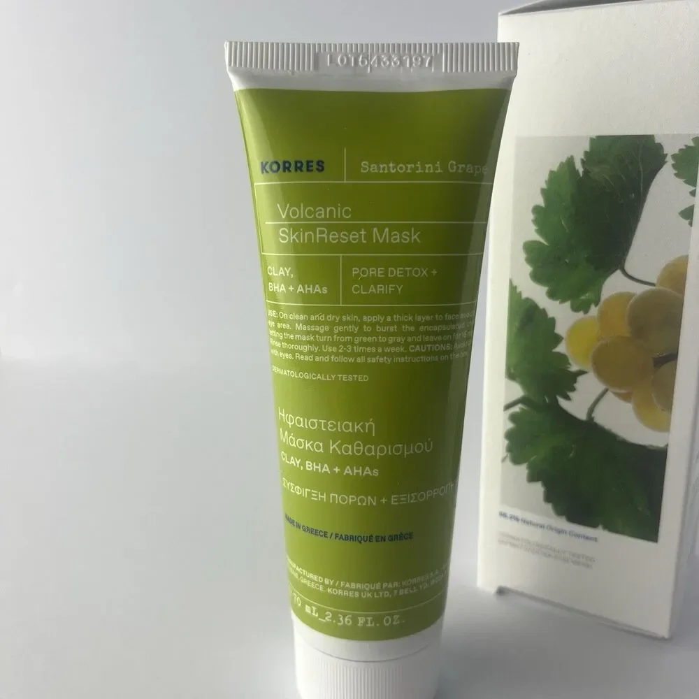 Korres Santorini Grape Volcanic SkinReset Mask - Full Size 2.36oz/70ml‎